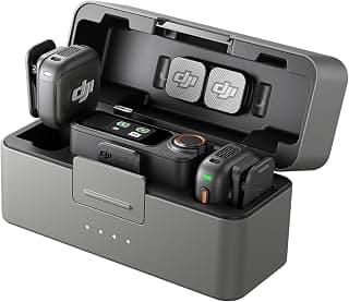 Mic 3 (2 TX + 1 RX + Charging Case), Wireless Microphone | Mini Mic for iPhone/Camera/Android, Ultralight, Adaptive Gain Control, Dual Band Anti-Interference, 28h Use, Vlog